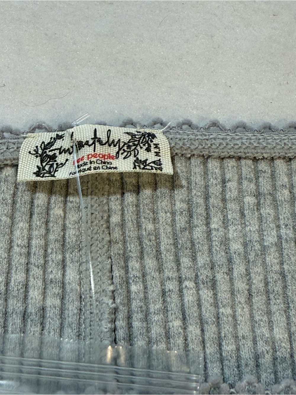 New Free People Cardigan. Light Heather Gray. Medium - Picture 4 of 6
